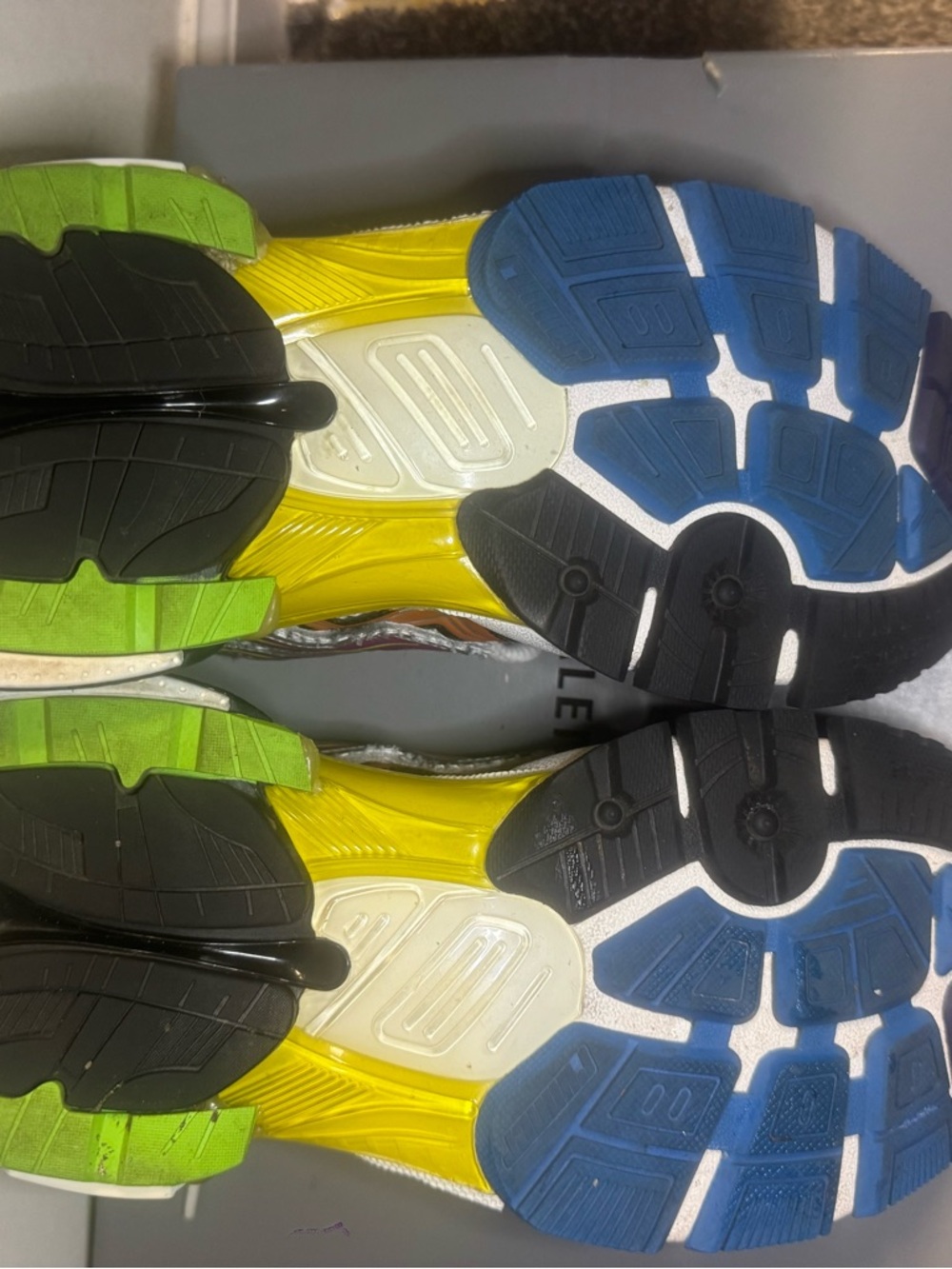 Balenciaga White and Purple Track Runner Sneakers - Picture 4 of 6